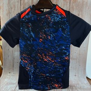 C9 Champion Boys Blue & Orange Abstract Print Active Tee - XS (4-5)